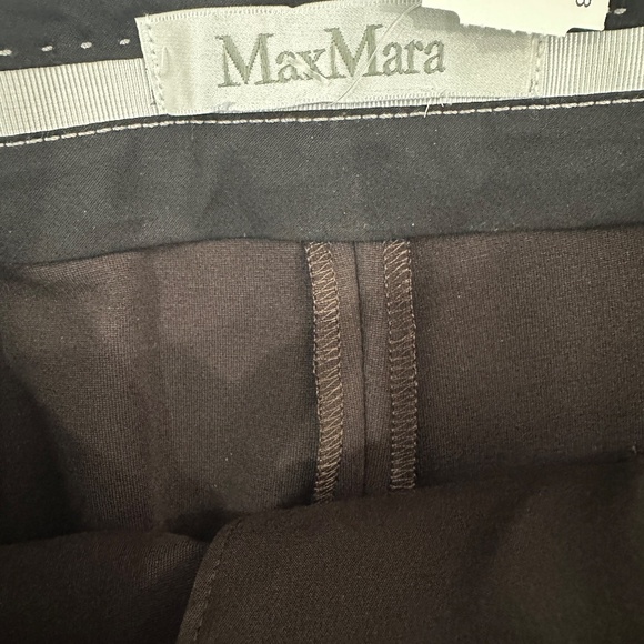 MaxMara Dark Brown Tapered Leg Trouser Pants Size 6 - Picture 7 of 7